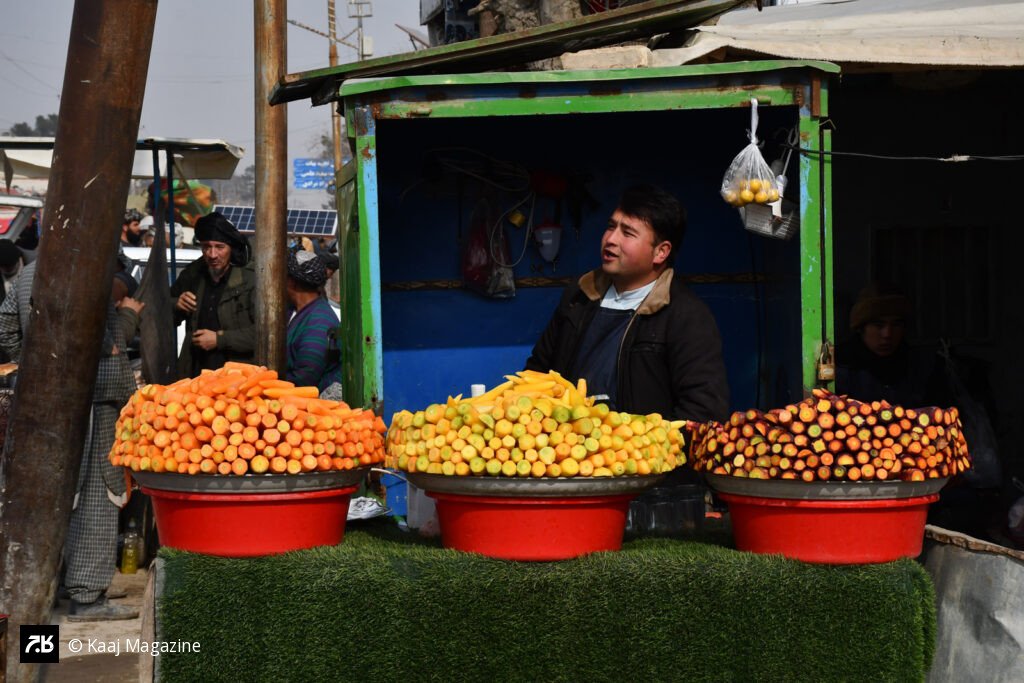 Street vendor selling fresh produce