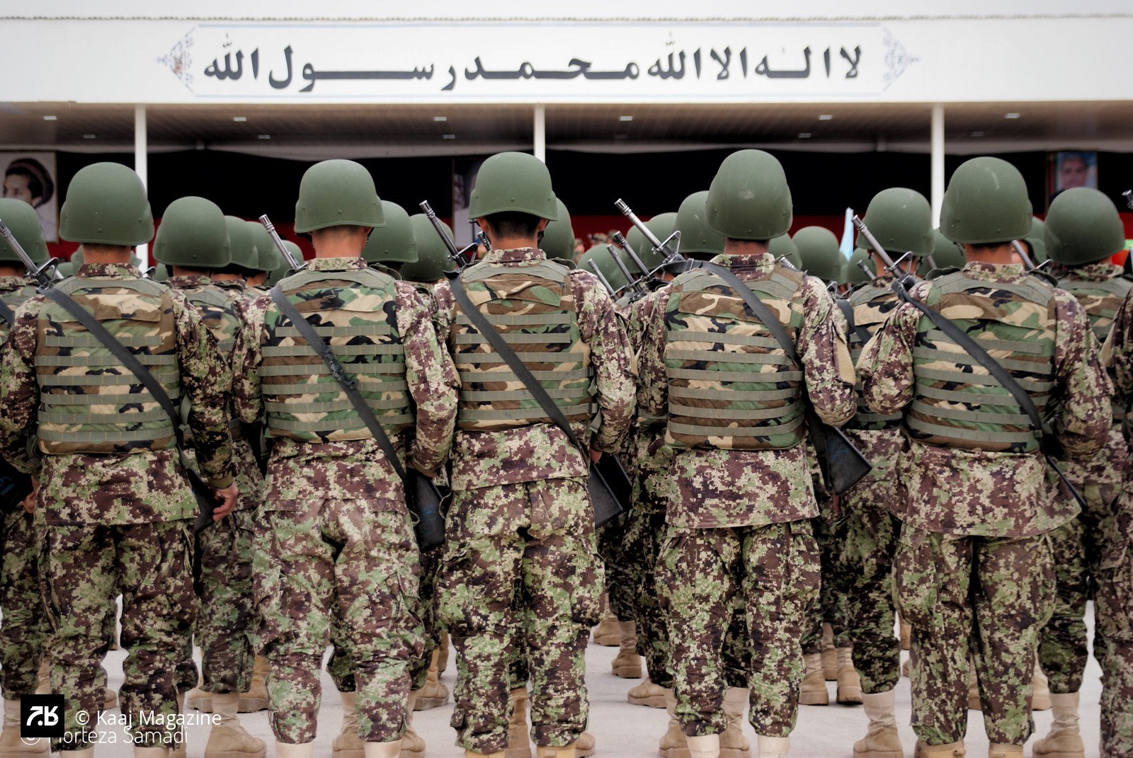 Soldiers standing in formation